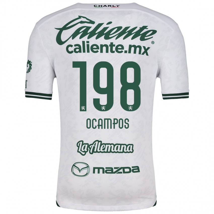 Niño Camiseta Omar Ocampos #198 Blanco Verde 2ª Equipación 2024/25 La Camisa México