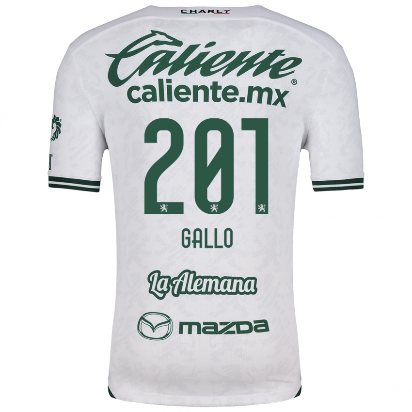 Niño Camiseta Andrés Gallo #201 Blanco Verde 2ª Equipación 2024/25 La Camisa México