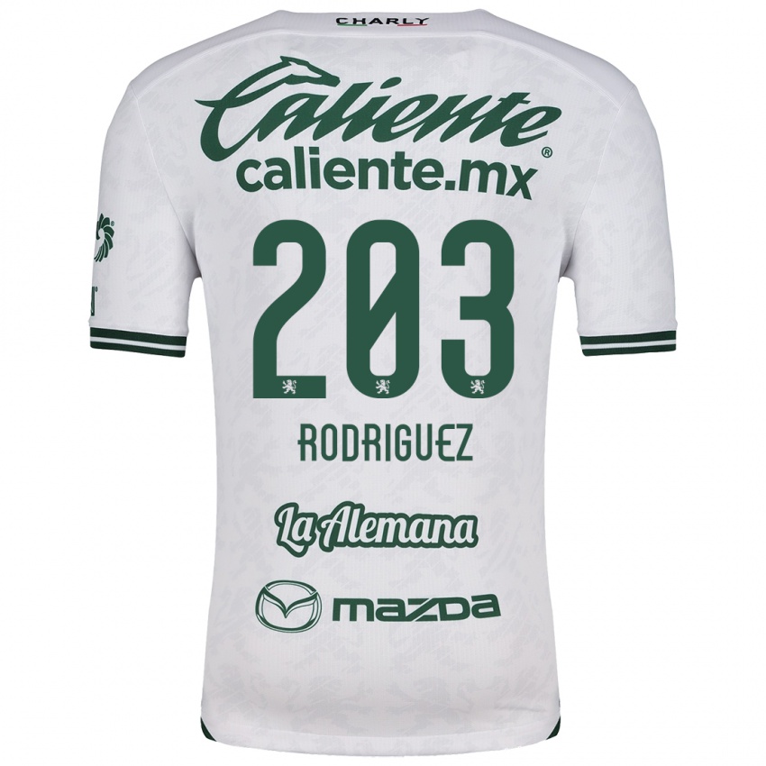 Niño Camiseta César Rodríguez #203 Blanco Verde 2ª Equipación 2024/25 La Camisa México