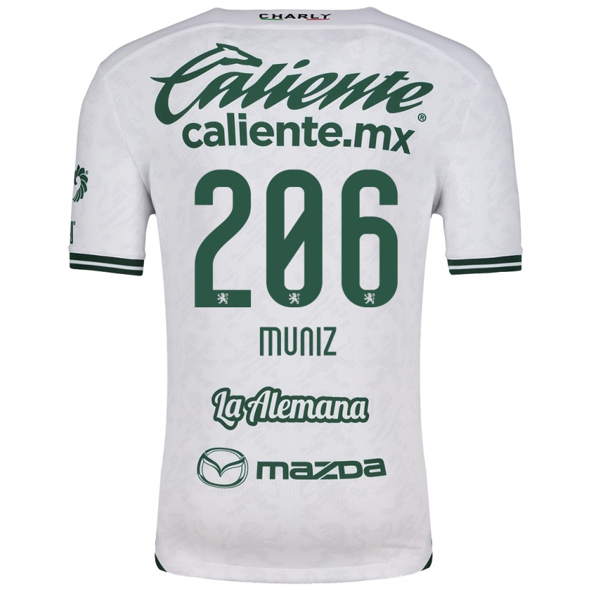 Niño Camiseta Isaác Muñíz #206 Blanco Verde 2ª Equipación 2024/25 La Camisa México