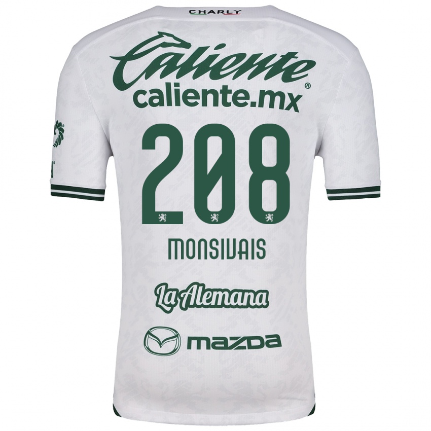 Niño Camiseta Daniel Monsivaís #208 Blanco Verde 2ª Equipación 2024/25 La Camisa México