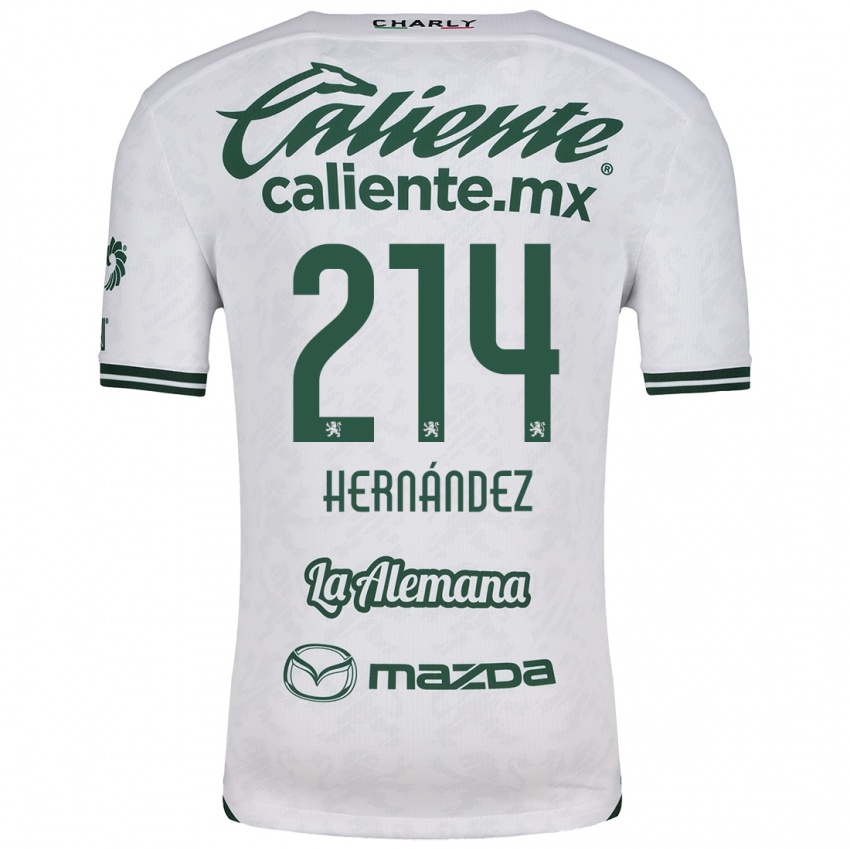 Niño Camiseta Iván Hernández #214 Blanco Verde 2ª Equipación 2024/25 La Camisa México