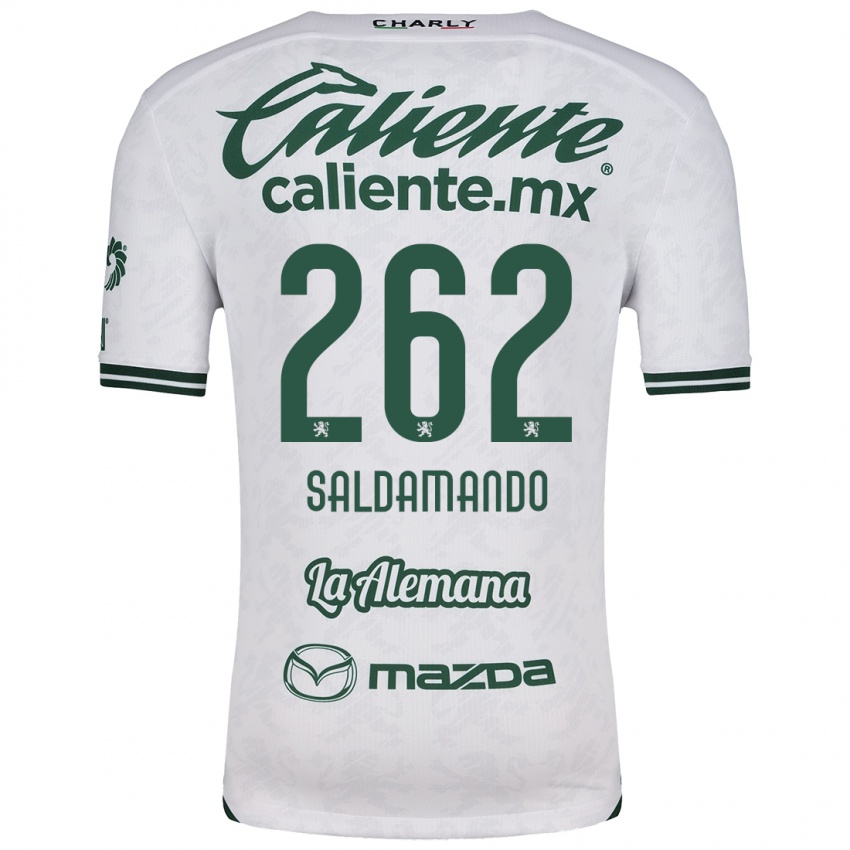 Niño Camiseta José Saldamando #262 Blanco Verde 2ª Equipación 2024/25 La Camisa México