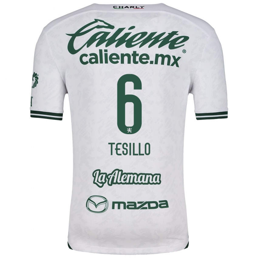 Niño Camiseta William Tesillo #6 Blanco Verde 2ª Equipación 2024/25 La Camisa México