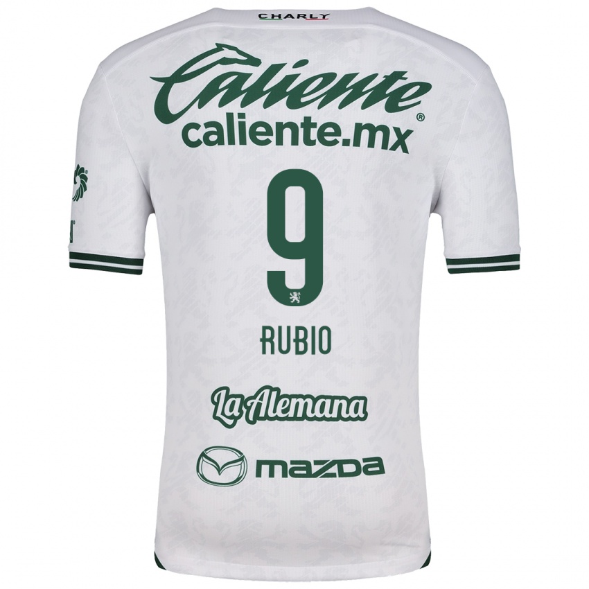 Niño Camiseta Brian Rubio #9 Blanco Verde 2ª Equipación 2024/25 La Camisa México