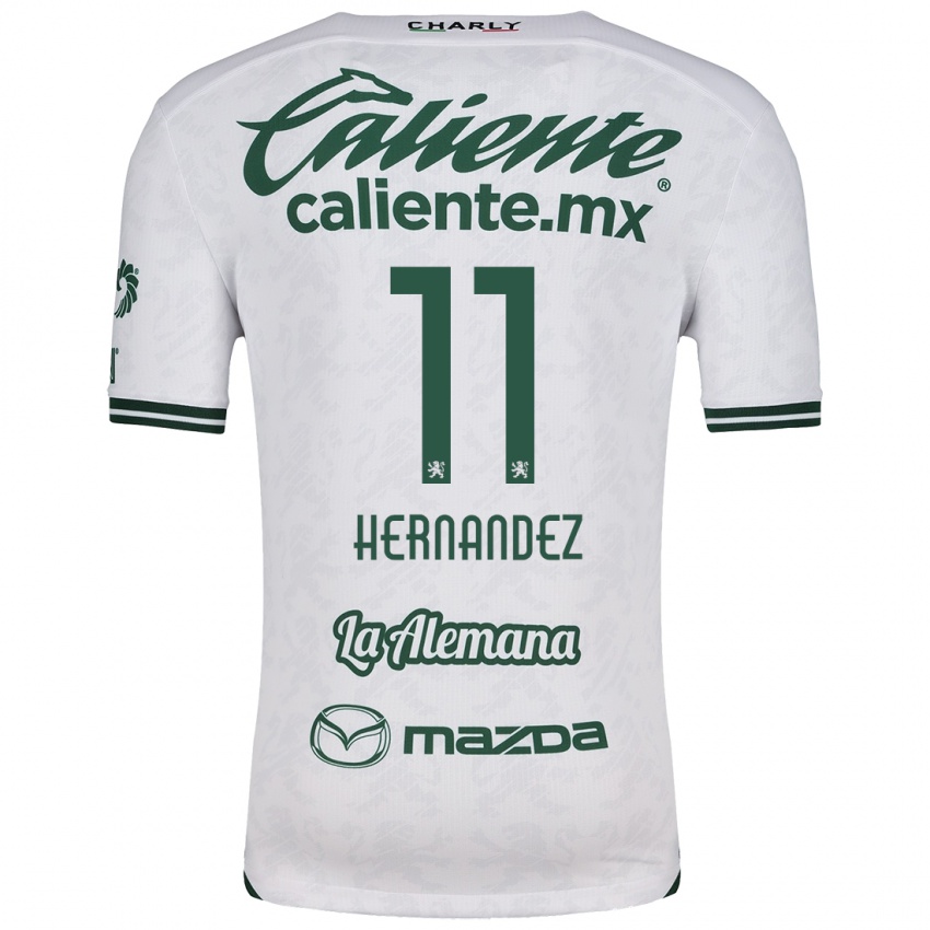 Niño Camiseta Elías Hernández #11 Blanco Verde 2ª Equipación 2024/25 La Camisa México