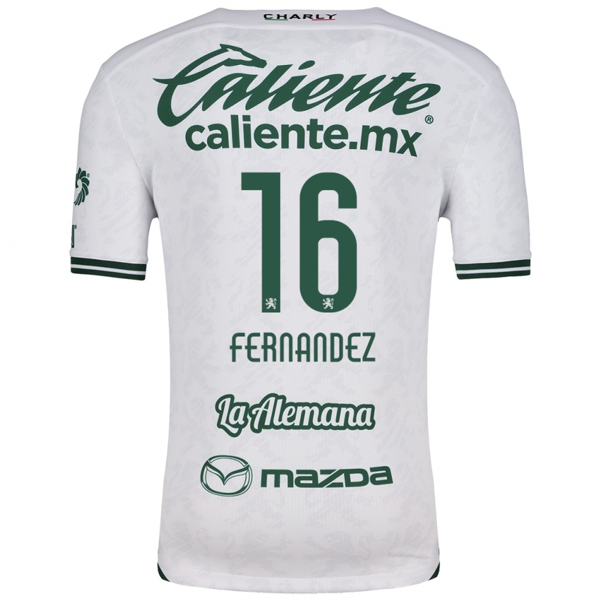 Niño Camiseta Omar Fernández #16 Blanco Verde 2ª Equipación 2024/25 La Camisa México