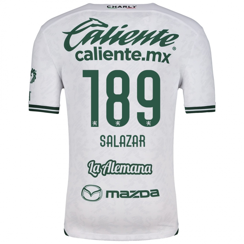 Niño Camiseta José Salazar #189 Blanco Verde 2ª Equipación 2024/25 La Camisa México