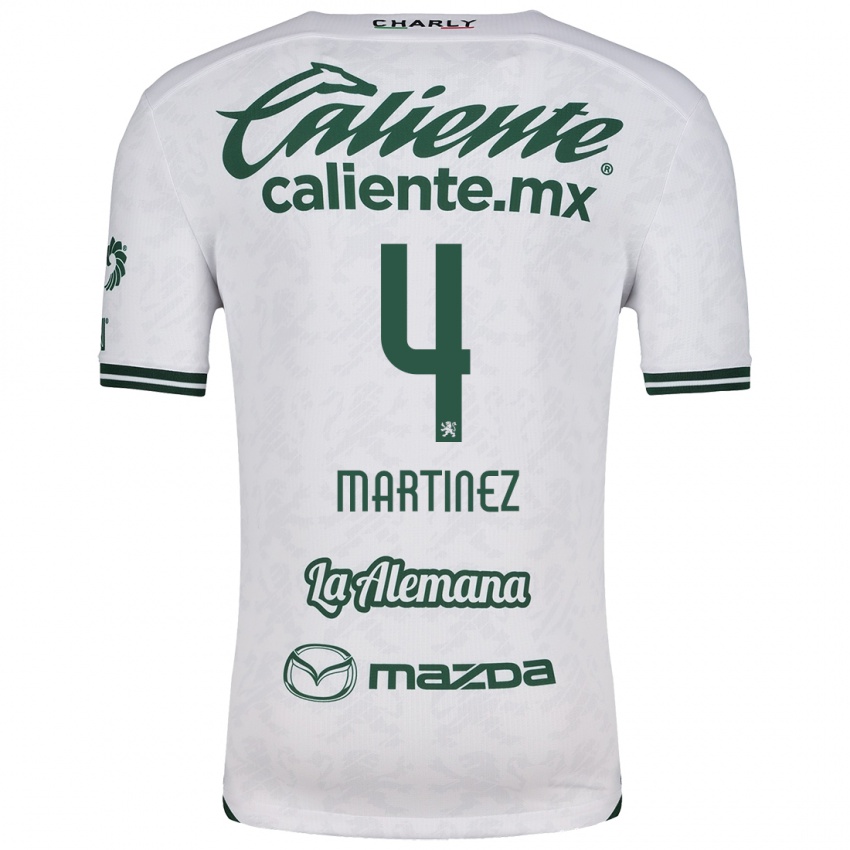 Niño Camiseta Mitzi Martínez #4 Blanco Verde 2ª Equipación 2024/25 La Camisa México