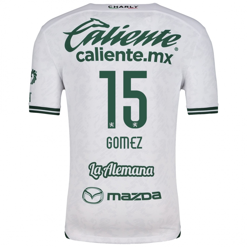 Niño Camiseta Paulina Gómez #15 Blanco Verde 2ª Equipación 2024/25 La Camisa México