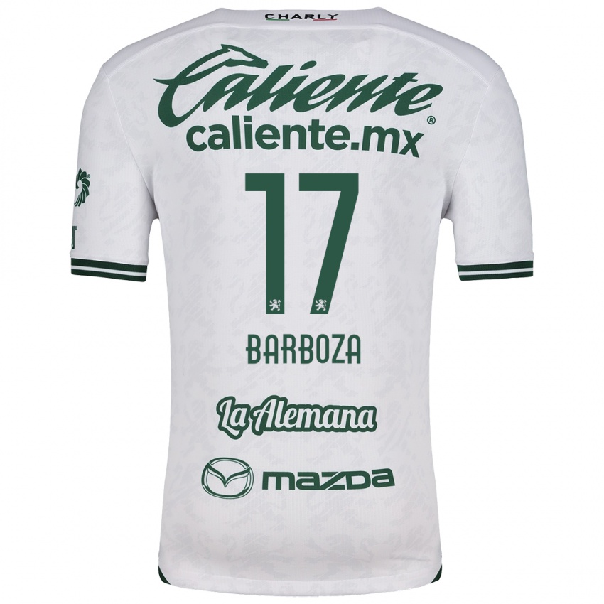 Niño Camiseta Marypaz Barboza #17 Blanco Verde 2ª Equipación 2024/25 La Camisa México