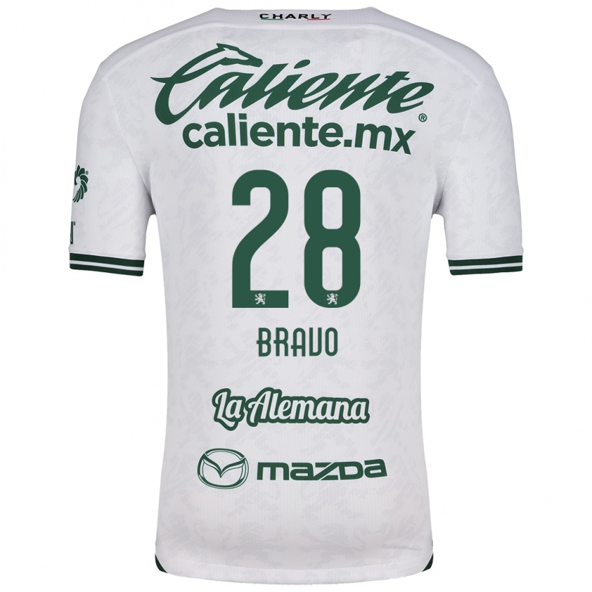 Niño Camiseta Ruth Bravo #28 Blanco Verde 2ª Equipación 2024/25 La Camisa México