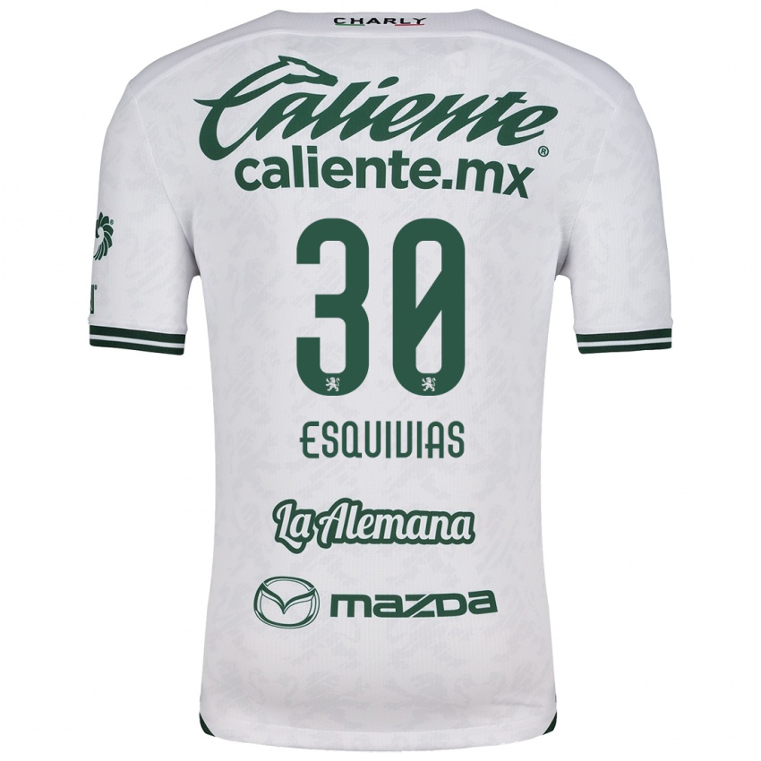 Niño Camiseta Isabela Esquivias #30 Blanco Verde 2ª Equipación 2024/25 La Camisa México