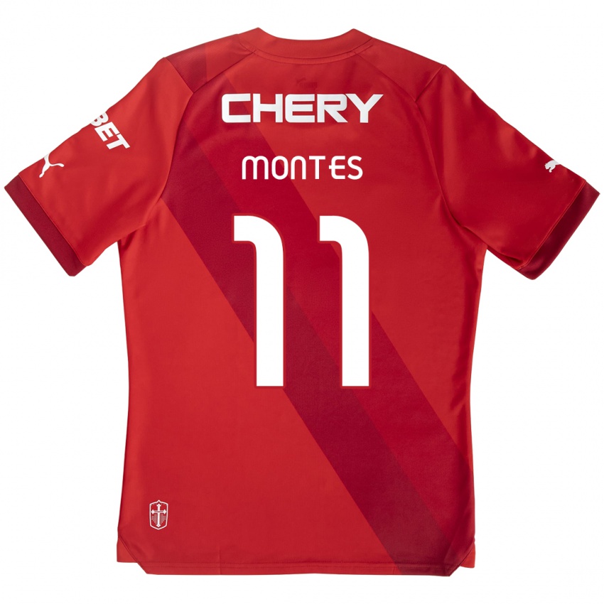 Niño Camiseta Clemente Montes #11 Rojo Blanco 2ª Equipación 2024/25 La Camisa México