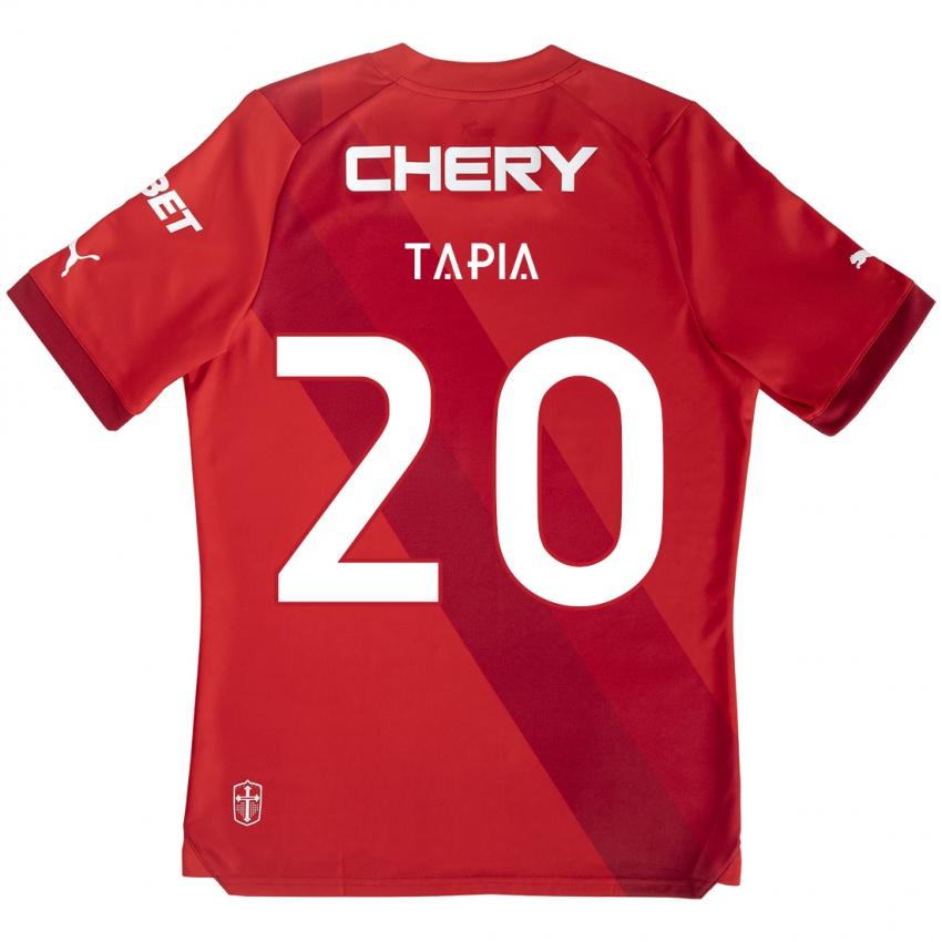 Niño Camiseta Gonzalo Tapia #20 Rojo Blanco 2ª Equipación 2024/25 La Camisa México