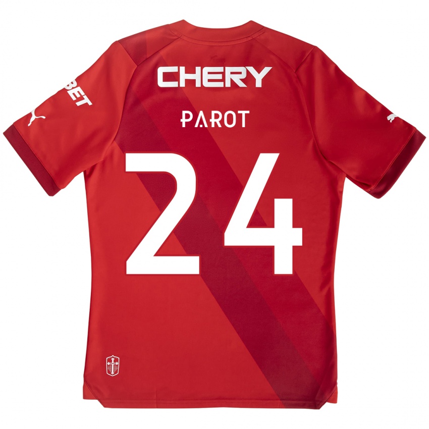 Niño Camiseta Alfonso Parot #24 Rojo Blanco 2ª Equipación 2024/25 La Camisa México