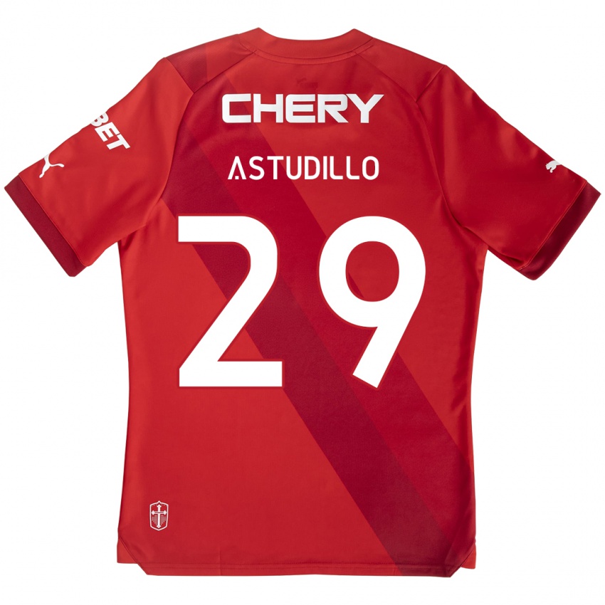 Niño Camiseta Aaron Astudillo #29 Rojo Blanco 2ª Equipación 2024/25 La Camisa México