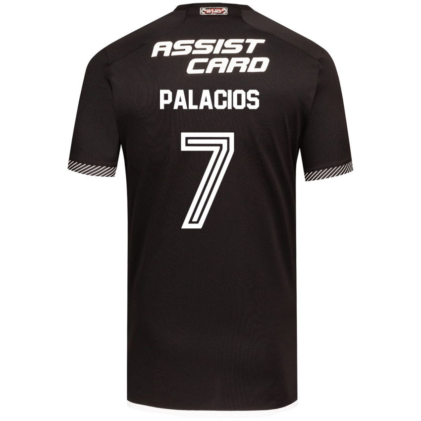 Niño Camiseta Carlos Palacios #7 Blanco Negro 2ª Equipación 2024/25 La Camisa México