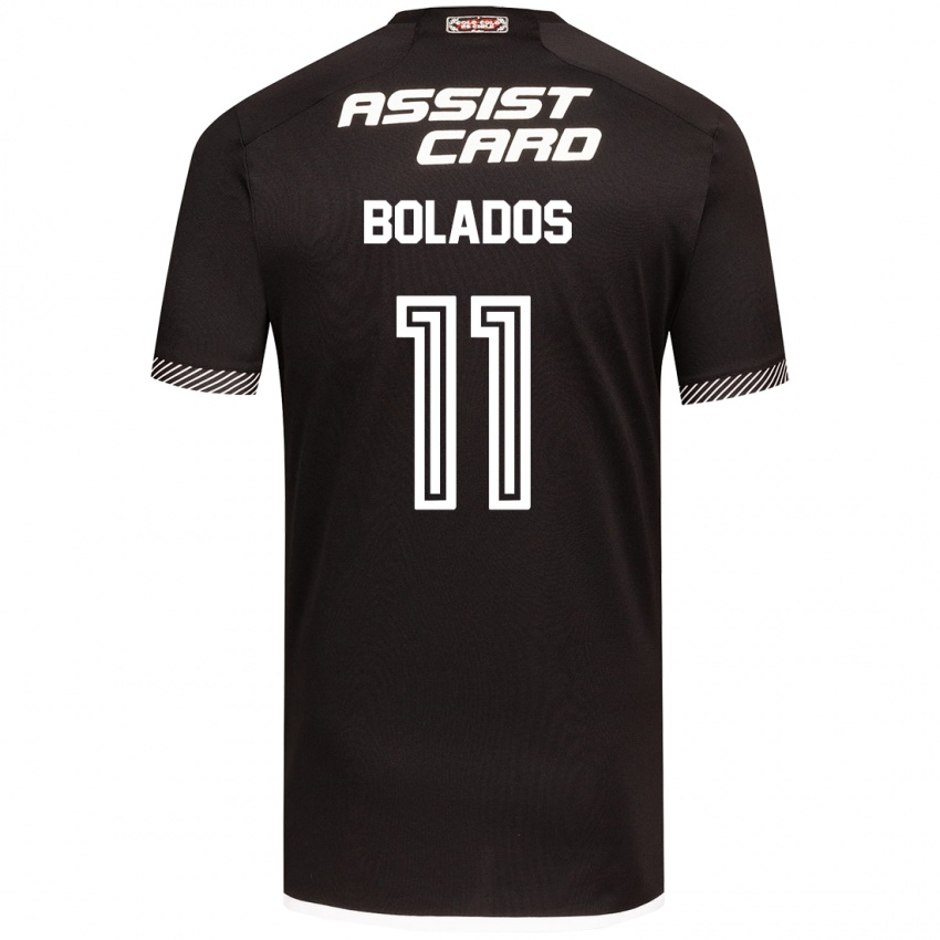 Niño Camiseta Marcos Bolados #11 Blanco Negro 2ª Equipación 2024/25 La Camisa México