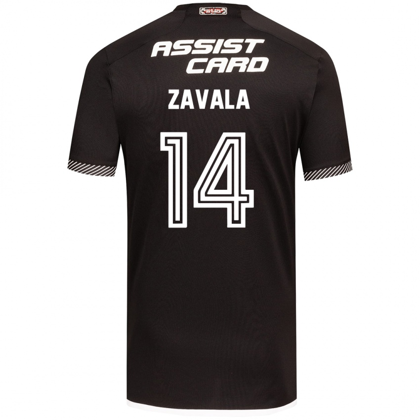 Niño Camiseta Cristián Zavala #14 Blanco Negro 2ª Equipación 2024/25 La Camisa México