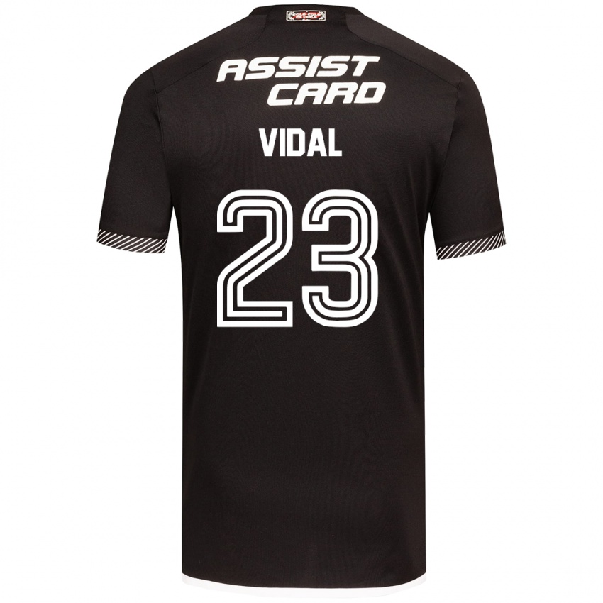 Niño Camiseta Arturo Vidal #23 Blanco Negro 2ª Equipación 2024/25 La Camisa México