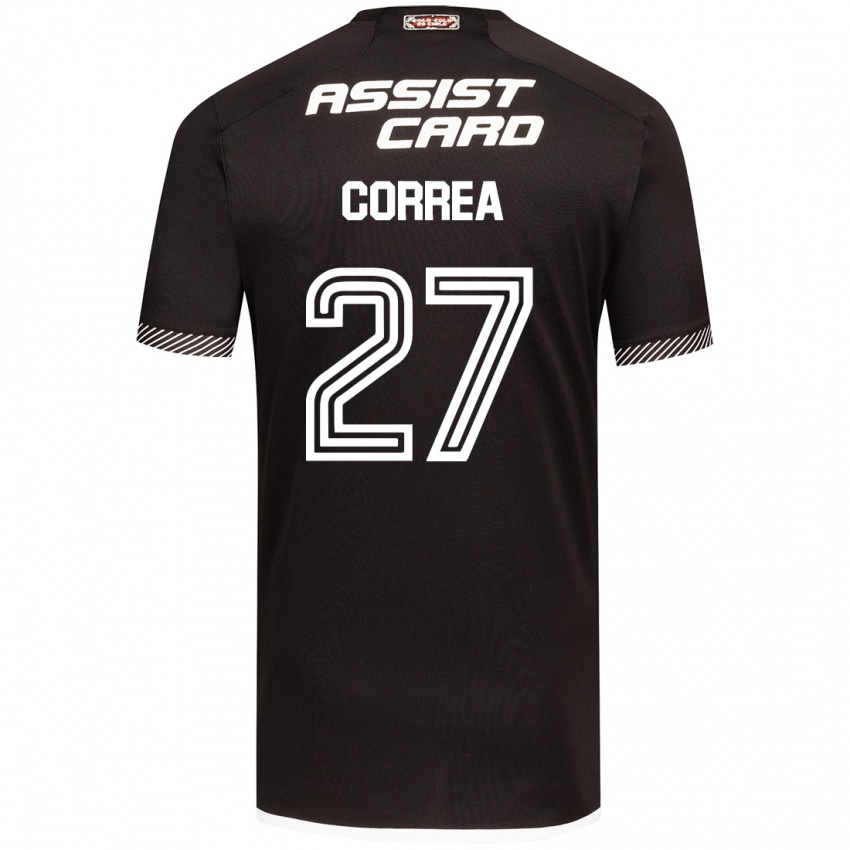 Niño Camiseta Javier Correa #27 Blanco Negro 2ª Equipación 2024/25 La Camisa México