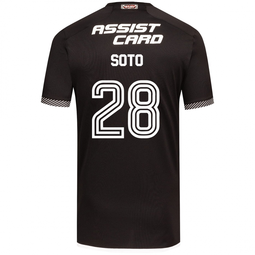 Niño Camiseta Lucas Soto #28 Blanco Negro 2ª Equipación 2024/25 La Camisa México