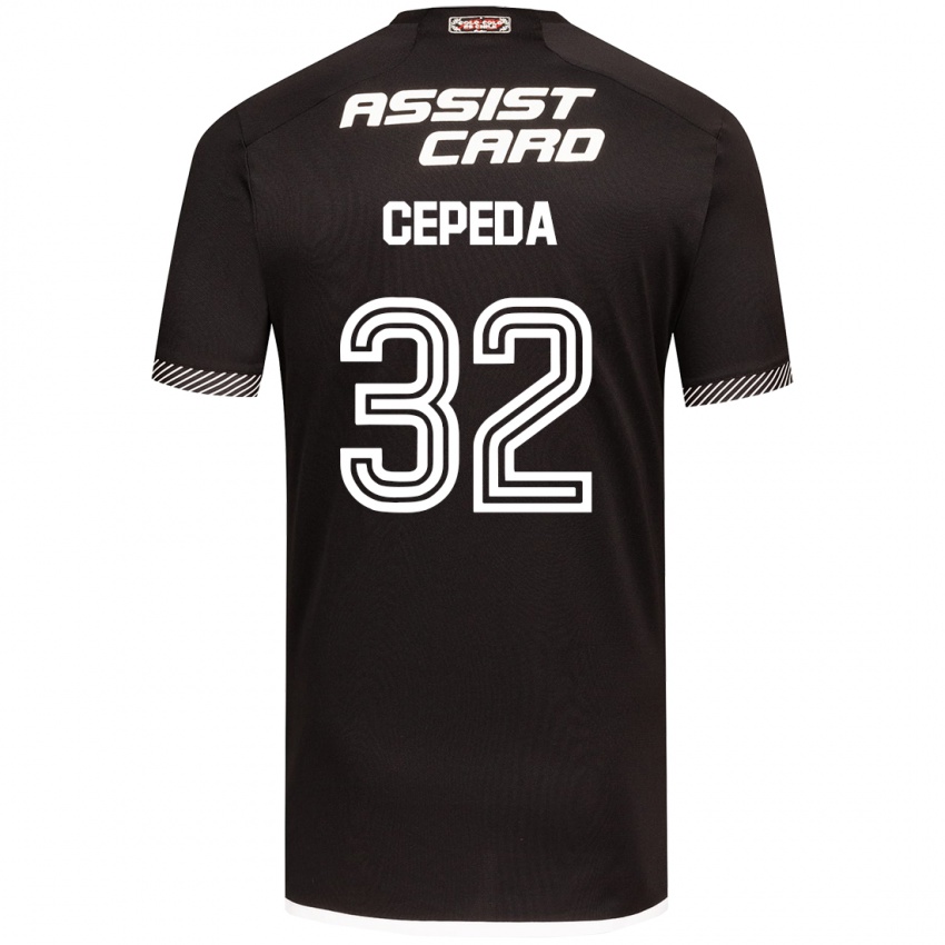 Niño Camiseta Lucas Cepeda #32 Blanco Negro 2ª Equipación 2024/25 La Camisa México