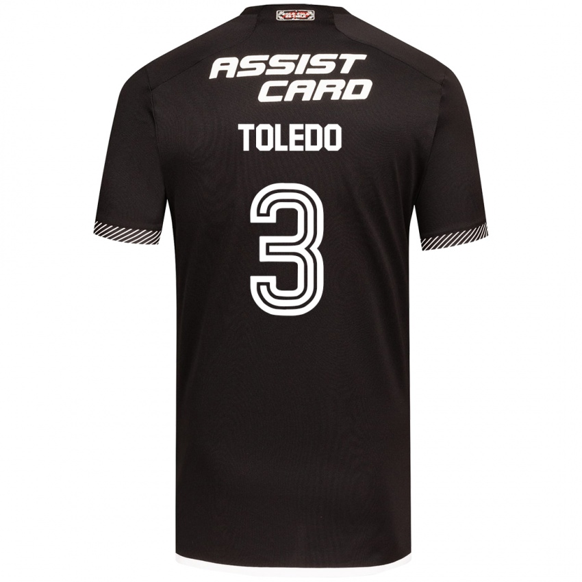 Niño Camiseta Miguel Toledo #3 Blanco Negro 2ª Equipación 2024/25 La Camisa México