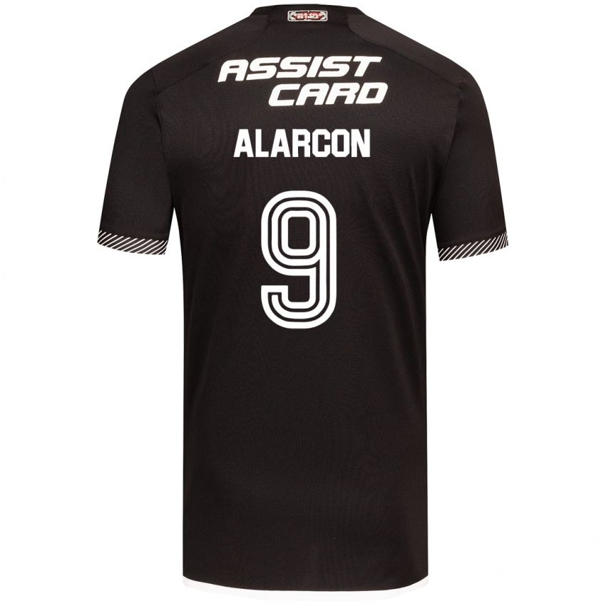 Niño Camiseta Cristian Alarcón #9 Blanco Negro 2ª Equipación 2024/25 La Camisa México