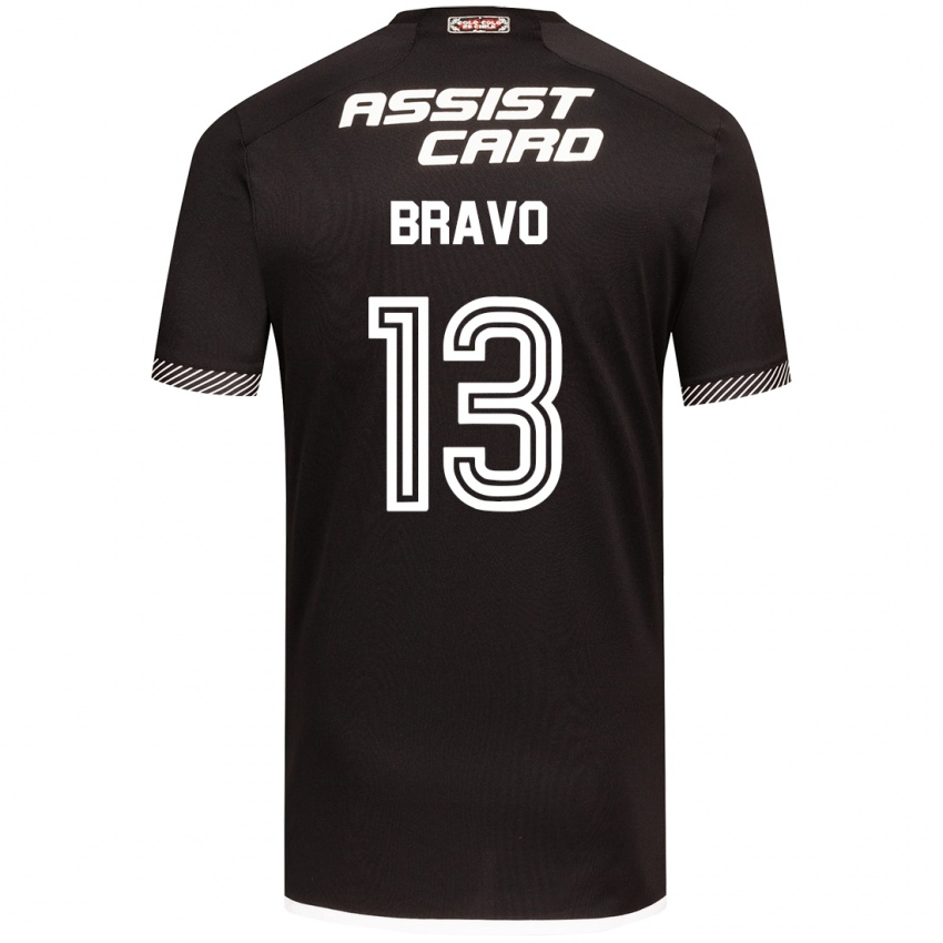 Niño Camiseta Santiago Bravo #13 Blanco Negro 2ª Equipación 2024/25 La Camisa México