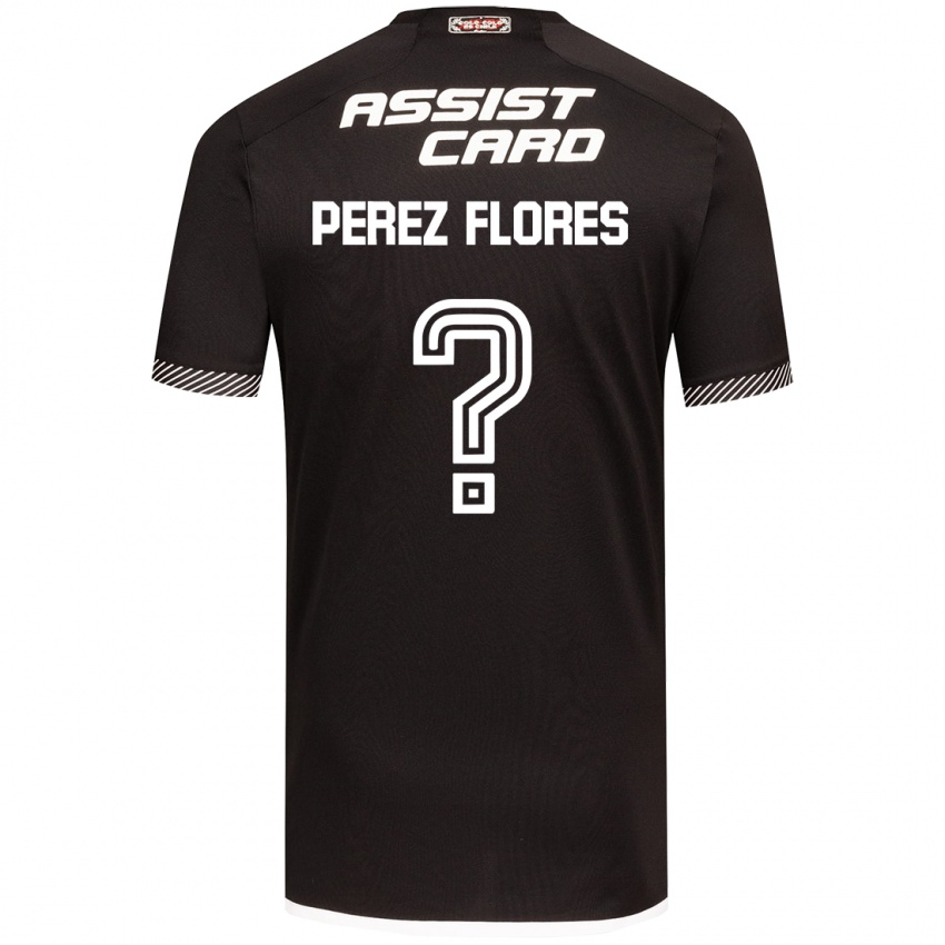 Niño Camiseta Benjamín Pérez Flores #0 Blanco Negro 2ª Equipación 2024/25 La Camisa México