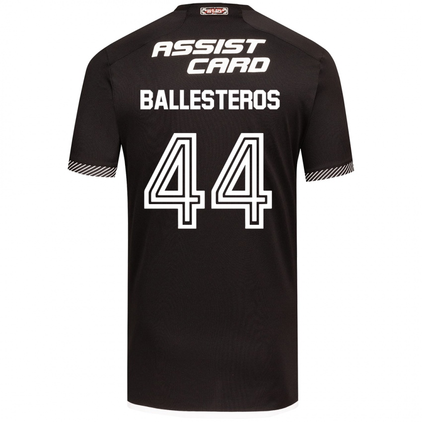 Niño Camiseta Martín Ballesteros #44 Blanco Negro 2ª Equipación 2024/25 La Camisa México