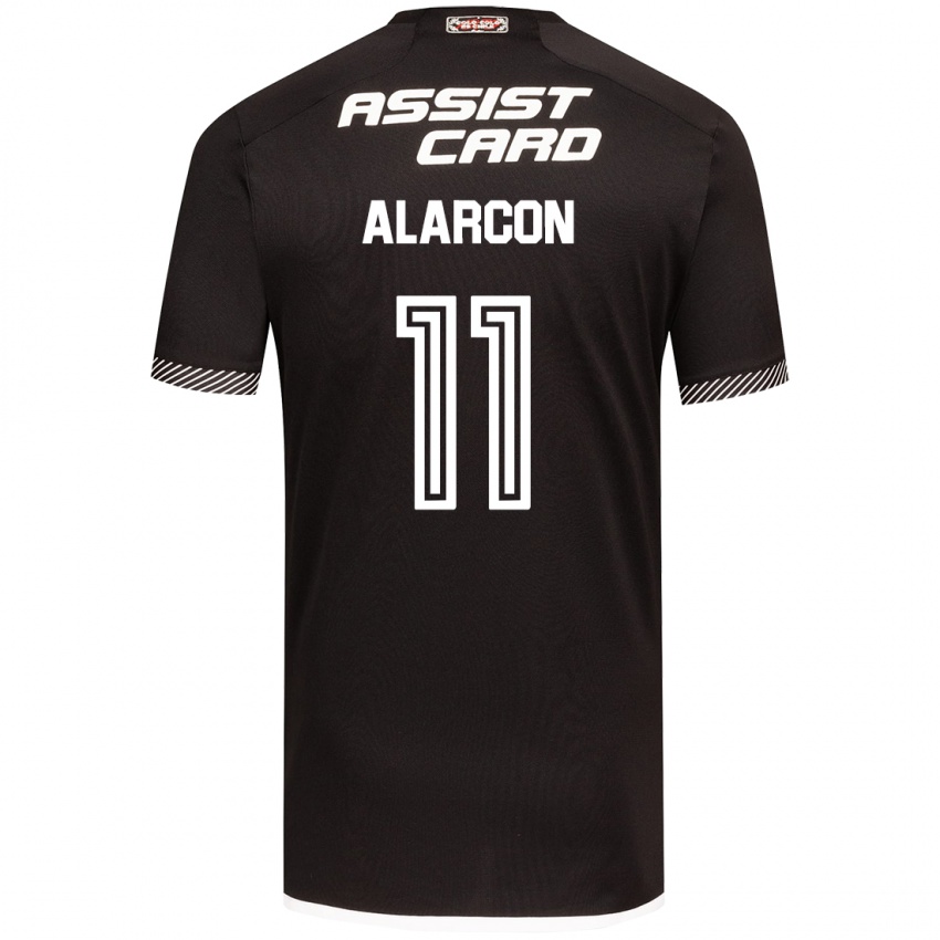 Niño Camiseta Antonia Alarcón #11 Blanco Negro 2ª Equipación 2024/25 La Camisa México