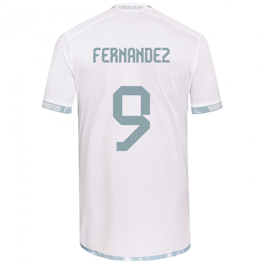 Niño Camiseta Leandro Fernández #9 Gris Blanco 2ª Equipación 2024/25 La Camisa México