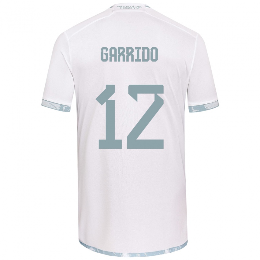 Niño Camiseta Pedro Garrido #12 Gris Blanco 2ª Equipación 2024/25 La Camisa México