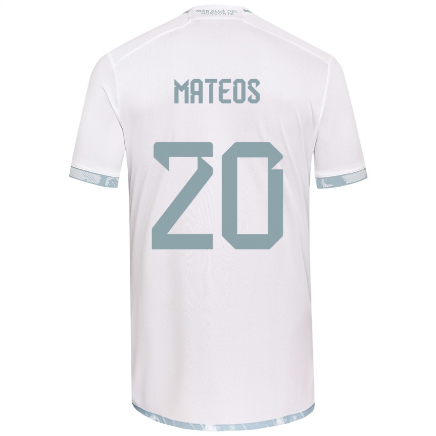 Niño Camiseta Federico Mateos #20 Gris Blanco 2ª Equipación 2024/25 La Camisa México