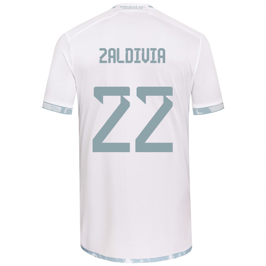 Niño Camiseta Matías Zaldivia #22 Gris Blanco 2ª Equipación 2024/25 La Camisa México