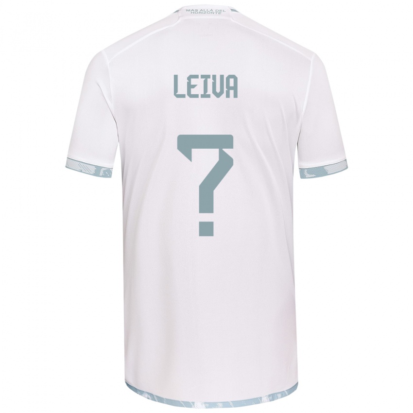 Niño Camiseta Sergio Leiva #0 Gris Blanco 2ª Equipación 2024/25 La Camisa México