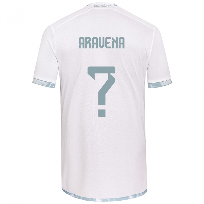 Niño Camiseta Benjamín Aravena #0 Gris Blanco 2ª Equipación 2024/25 La Camisa México