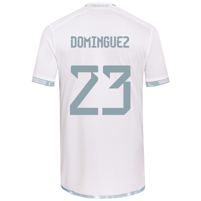 Niño Camiseta Nery Domínguez #23 Gris Blanco 2ª Equipación 2024/25 La Camisa México