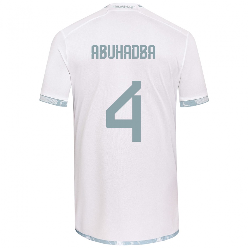 Niño Camiseta Zacarías Abuhadba #4 Gris Blanco 2ª Equipación 2024/25 La Camisa México