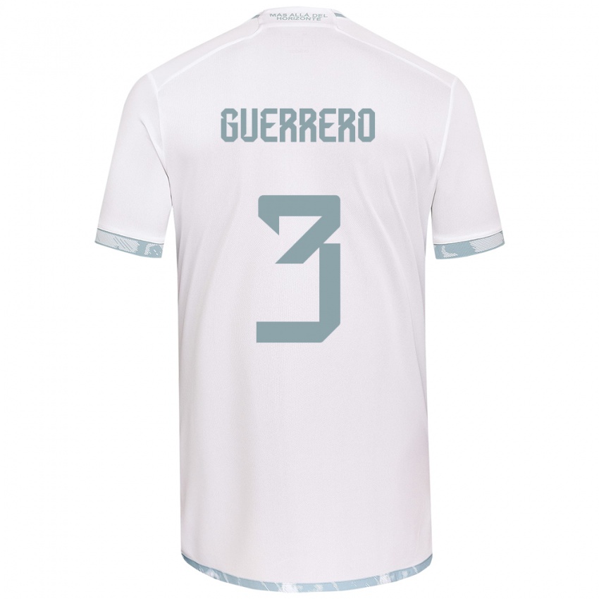 Niño Camiseta Carla Guerrero #3 Gris Blanco 2ª Equipación 2024/25 La Camisa México