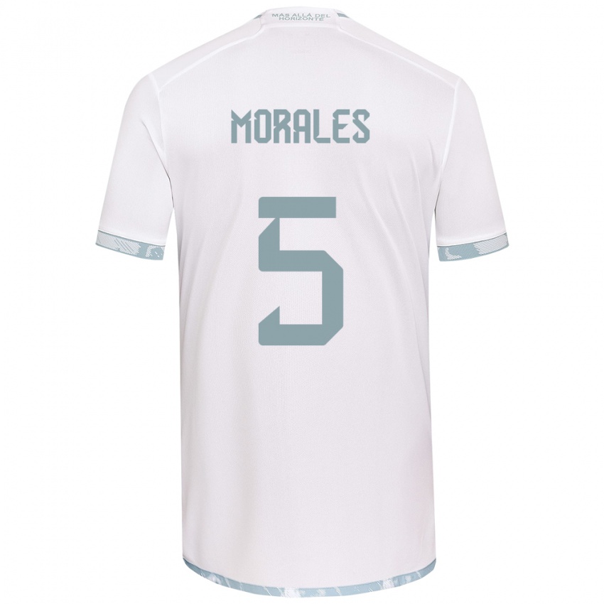 Niño Camiseta Mariana Morales #5 Gris Blanco 2ª Equipación 2024/25 La Camisa México