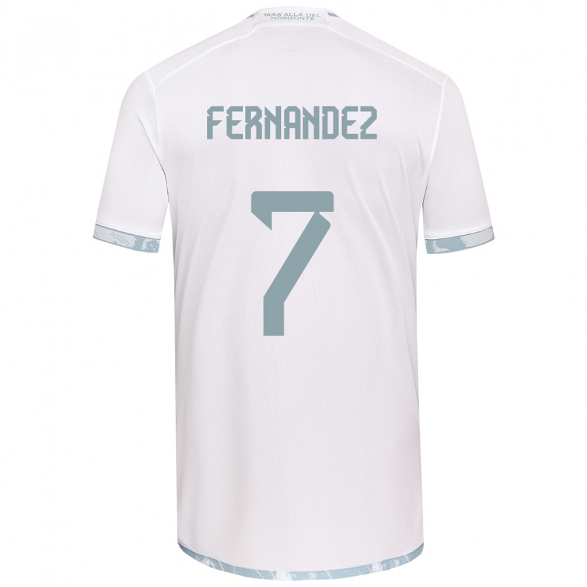 Niño Camiseta Rebeca Fernández #7 Gris Blanco 2ª Equipación 2024/25 La Camisa México