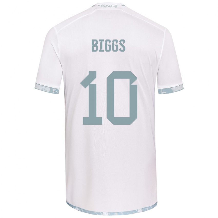 Niño Camiseta Nicole Denise Fajre Biggs #10 Gris Blanco 2ª Equipación 2024/25 La Camisa México