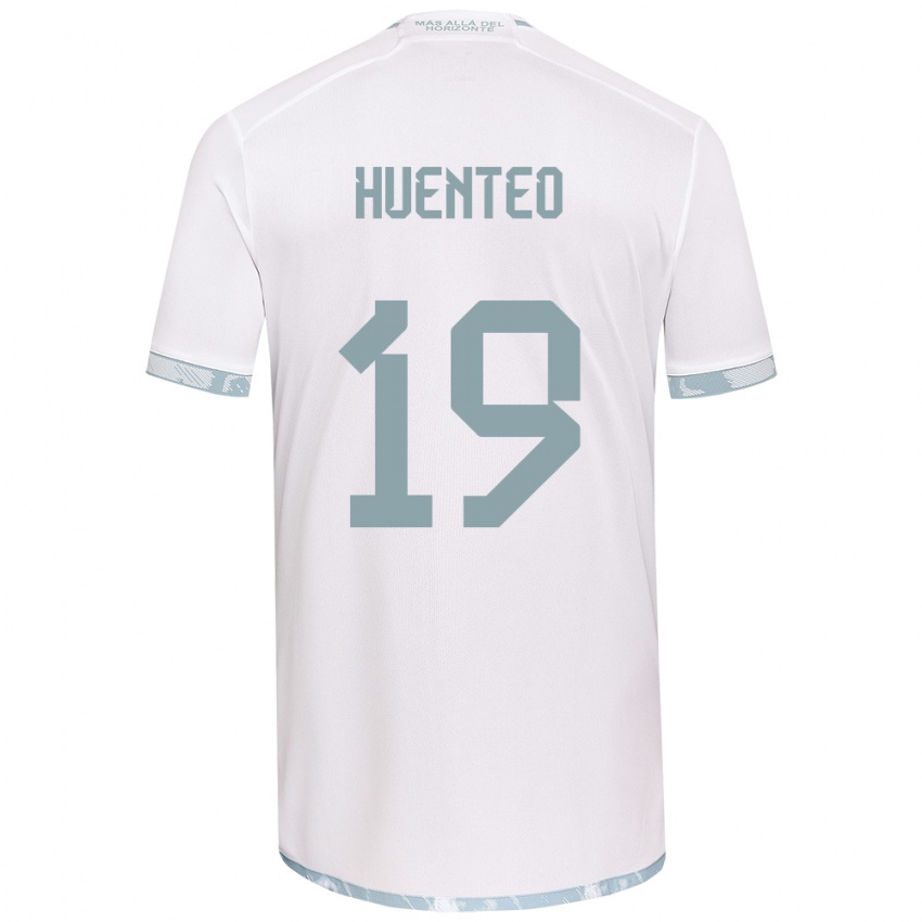 Niño Camiseta Yessenia Huenteo #19 Gris Blanco 2ª Equipación 2024/25 La Camisa México