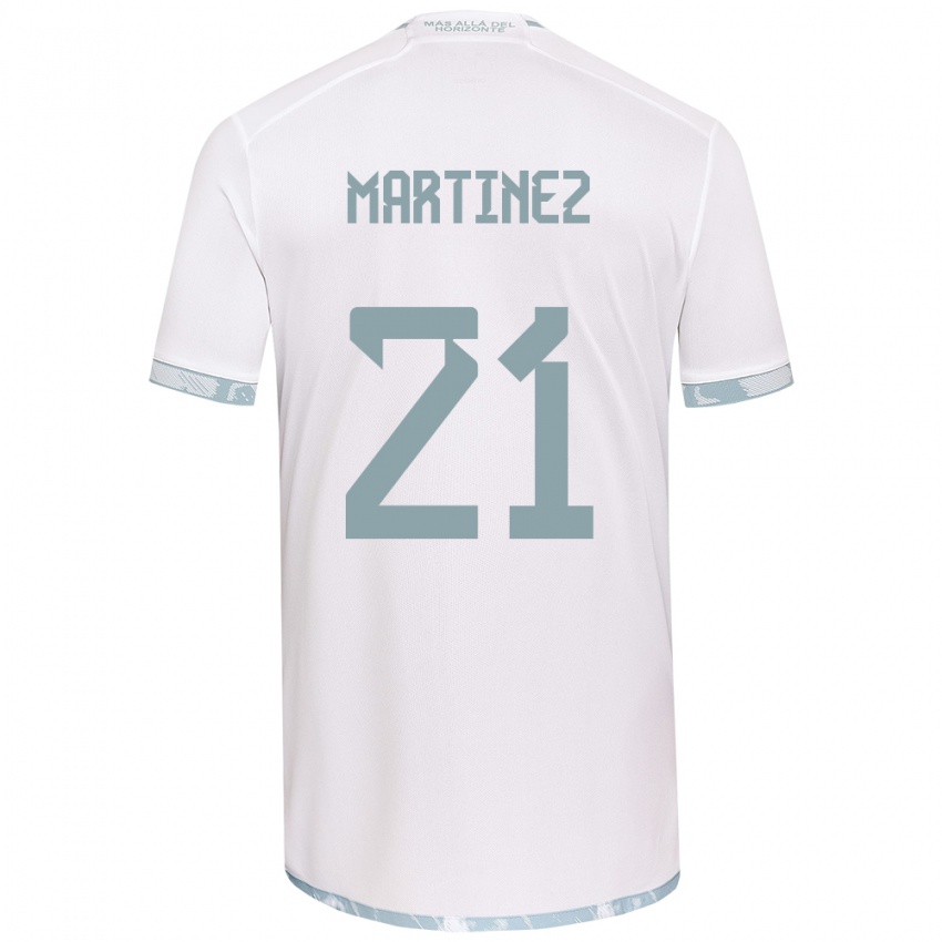 Niño Camiseta Maria Martínez #21 Gris Blanco 2ª Equipación 2024/25 La Camisa México