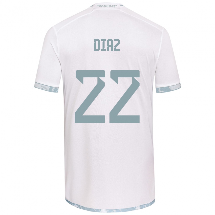 Niño Camiseta Valentina Díaz #22 Gris Blanco 2ª Equipación 2024/25 La Camisa México