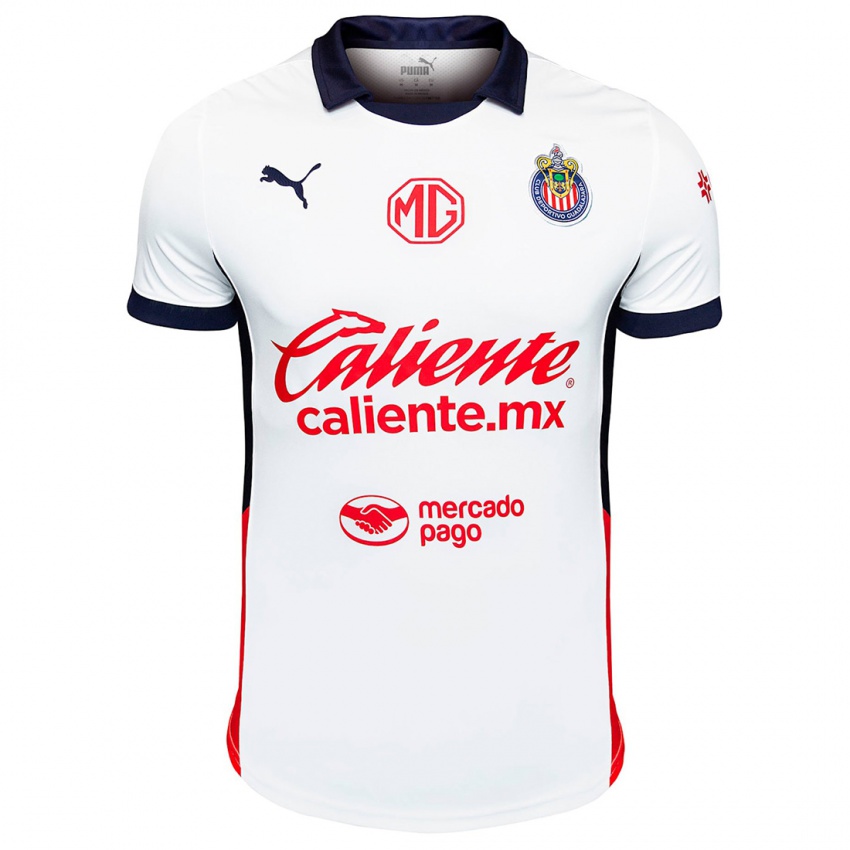 Niño Camiseta Víctor García #240 Blanco Rojo Azul 2ª Equipación 2024/25 La Camisa México